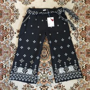 Johnny Was Lane Culotte Embroidered Pant